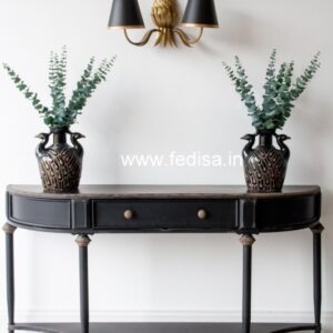 Wood Sofa Table Charcoal Console Table Drawer Console