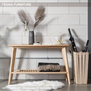 Entryway Console Scandi Hall Table Maple Console Table