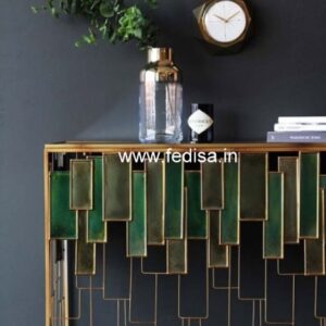 Circle Entry Table Sofa Table With Charging Station High End Console Tables