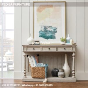 Three Shelf Console Table Glasgow Console Table Media Table With Storage