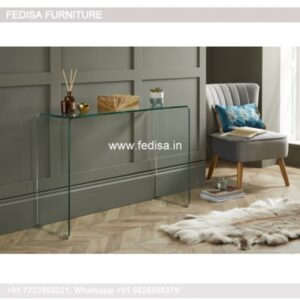 Curved Console Georg Console Table Glass Entrance Table