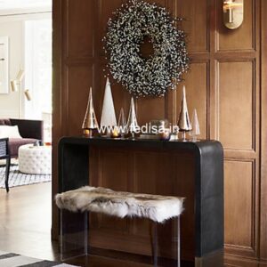 Modern Console Table For Hallway Light Wood Entry Table Glass And Wood Console Table