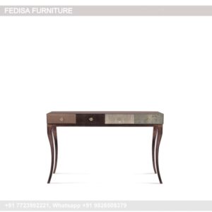 Home Entrance Table Concrete Hall Table Chrome Glass Console Table