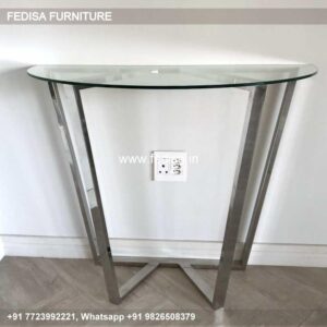 Demilune Console Matching Tv Stand Coffee Table And End Tables Del Hutson Console Table