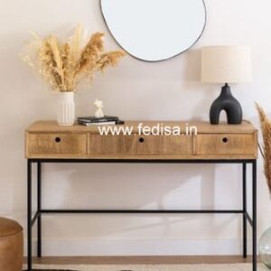 Wood And Metal Console Table With Drawers Glasgow Console Table Media Table With Storage