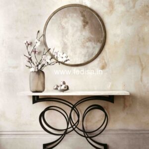 Corner Entry Table Parquet Console Table Half Moon Tables For Sale