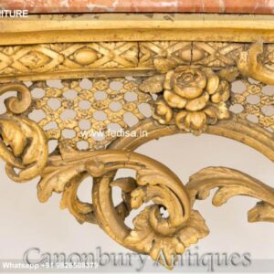 Gold And Glass Console Table Parquet Console Table Half Moon Tables For Sale