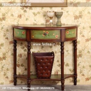 Table That Goes Behind Couch Parquet Console Table Half Moon Tables For Sale