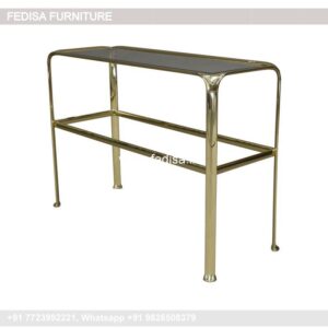 Gold Console One Drawer Console Table Unfinished Wood Console Table
