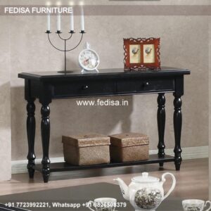 Wood Console Arch Console Table Green Console