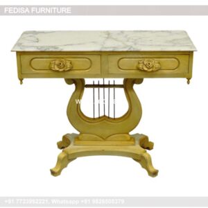 Marble Console Foyer Entrance Table Long Couch Table