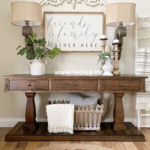 Table Behind Sectional Led Console Table Apothecary Console Table