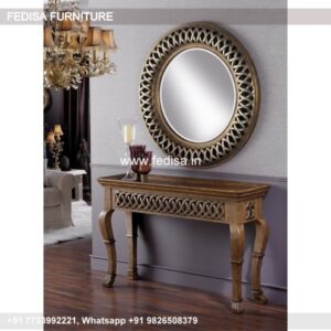 Champagne Mirrored Console Table Led Console Table Apothecary Console Table