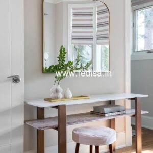 Mainstays Conrad Console Table Mahogany Hall Table Half Moon Glass Table