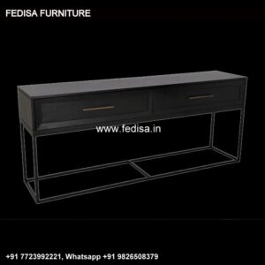 Fully Assembled Console Tables Mahogany Hall Table Half Moon Glass Table