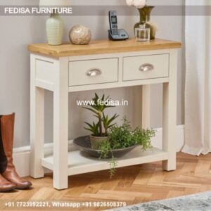 Belmont Shore Console Table Mahogany Hall Table Half Moon Glass Table