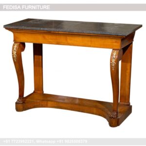 40 Inch High Console Table Mahogany Hall Table Half Moon Glass Table