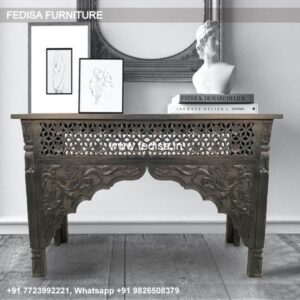 Woven Drawer Console Table Corner Tv Table Stand 76 Inch Deep Console Table