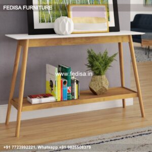 54 Inch Console Table Mahogany Hall Table Half Moon Glass Table