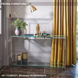 Havalance Console Table Glass Console Table With Storage Antique Gold Console Table