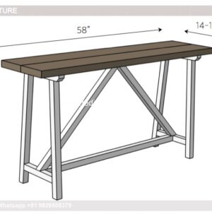 7 Inch Deep Console Table Wood Half Moon Console Table 64 Inch Console Table