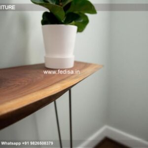 Benchwright Console Table Mahogany Hall Table Half Moon Glass Table