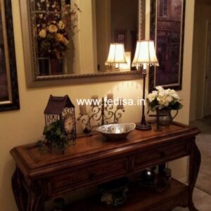 Chunky Wood Console Table Corner Tv Table Stand 67 Inch Deep Console Table