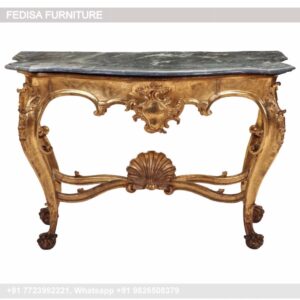 Contemporary Console Bespoke Console Table Marble Top Entryway Table