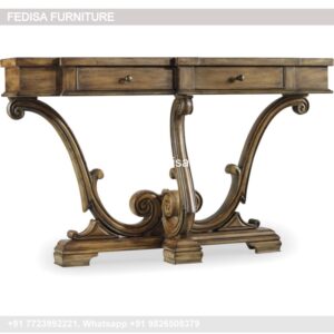 Pin Leg Console Table Solid Wood Console Country Console Table