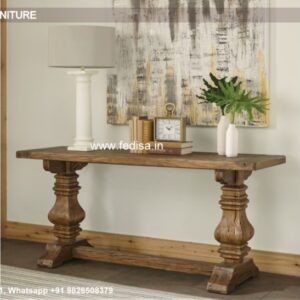 Cypress Root Console Table Sawhorse Console Table Marble Top Hall Table