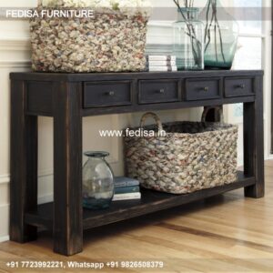Grasscloth Console Corner Tv Table Stand 43 Inch Deep Console Table