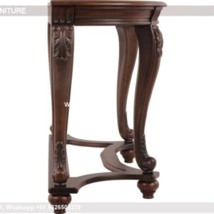 Short Sofa Table Wood Half Moon Console Table 39 Inch Console Table