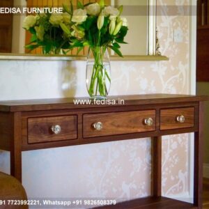 Leather Console Table Bespoke Console Table Marble Top Entryway Table