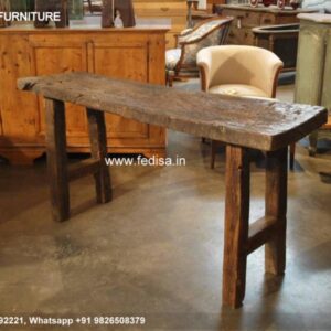 Travertine Console Table Solid Wood Console Country Console Table