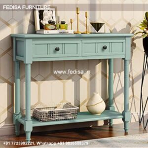 Compact Console Table Solid Wood Console Country Console Table