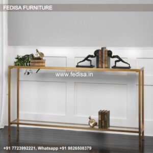 Sofa Back Table Wood Half Moon Console Table 17 Inch Console Table