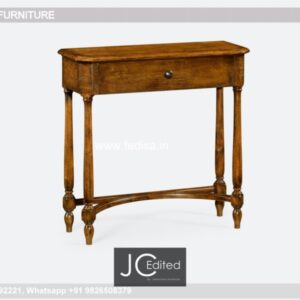 Distressed Wood Sofa Table Bohemian Console Table Half Round Side Table