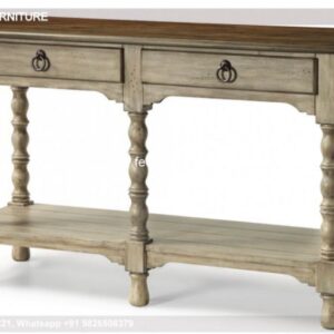 Rod Iron Console Table Tv Table Unit Raw Wood Console Table