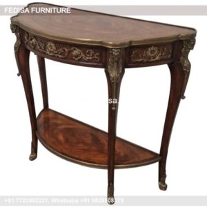 Fluted Console Table Brass And Glass Console Table White Gold Console Table