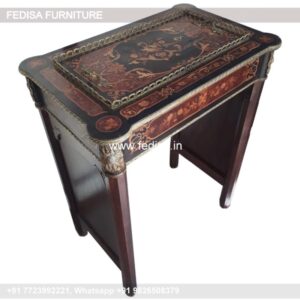 Gold And Wood Console Table Bohemian Console Table Half Round Side Table