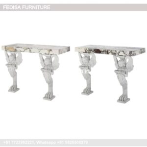 Marble And Brass Console Table Two Drawer Console Table Crystal Mirrored Console Table