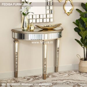 Butler Console Table Bohemian Console Table Half Round Side Table