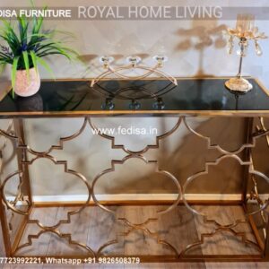 Small Demilune Table Foldable Sofa Table Pin Leg Console Table