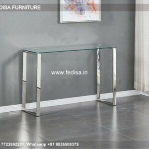 Silviano Console Table Fabindia Console Table Half Moon Mirrored Console Table