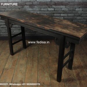 Tv Table Stand Wood Metal Console Table With Drawers 3265 Inch Console Table