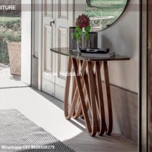 6 Inch Deep Console Table Foldable Sofa Table Pin Leg Console Table