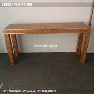 Baskets Under Console Table Bohemian Console Table Half Round Side Table