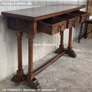 Dark Console Table Vintage Sofa Table Ultra Slim Console Table
