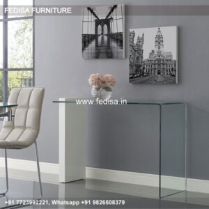 Half Circle Entryway Table Tv Table Unit Raw Wood Console Table