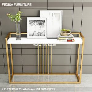Contemporary Entryway Table Foldable Sofa Table Pin Leg Console Table